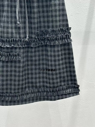 plaid lace skirt