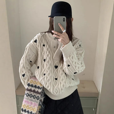 twist weave sweater