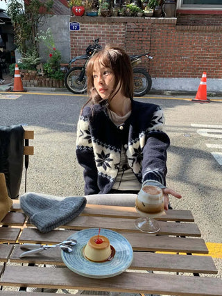 snowflake brocade coat