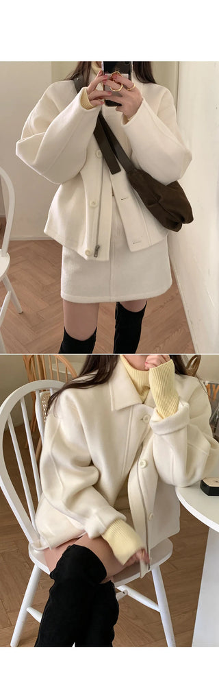 lapel wool coat