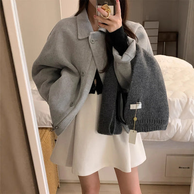 lapel wool coat