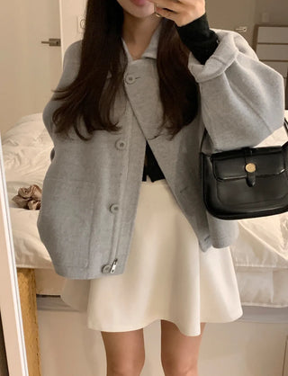 lapel wool coat