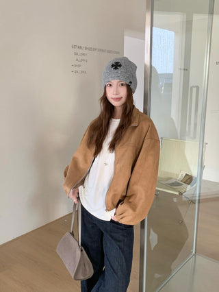 drawstring velvet jacket