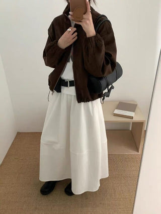 drawstring velvet jacket