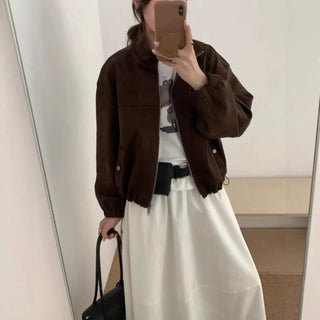 drawstring velvet jacket