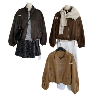 drawstring velvet jacket