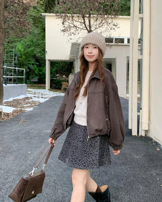 drawstring velvet jacket