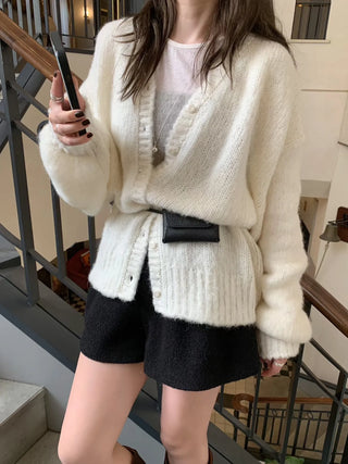 loose knit cardigan