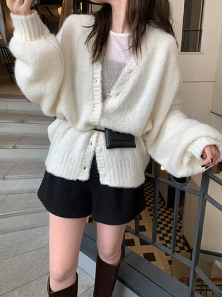 loose knit cardigan