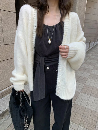loose knit cardigan