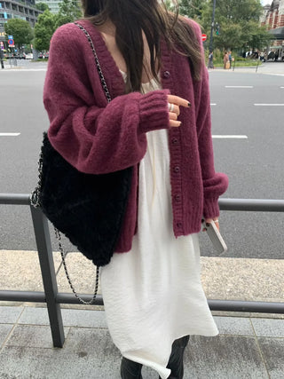 loose knit cardigan