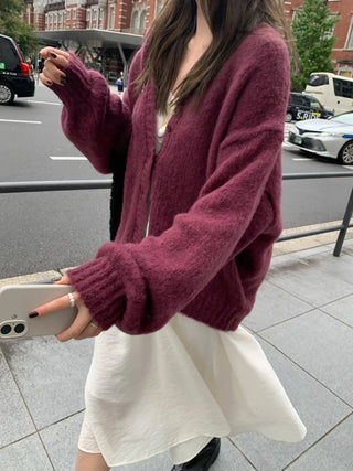 loose knit cardigan