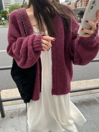 loose knit cardigan