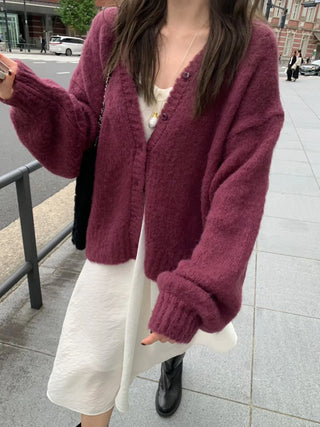 loose knit cardigan