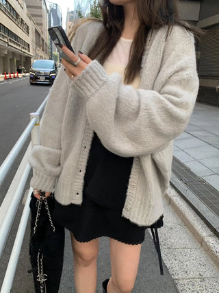 loose knit cardigan