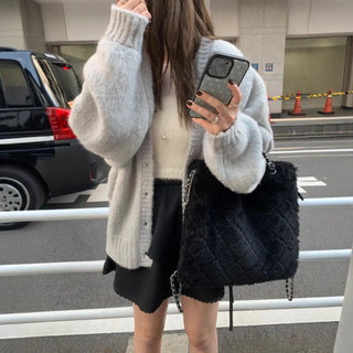 loose knit cardigan