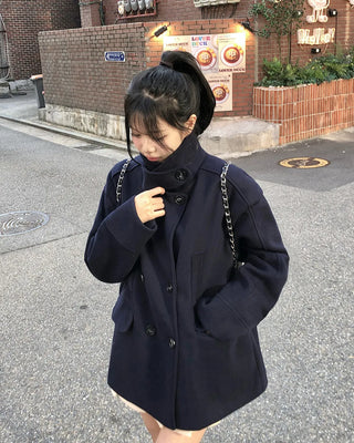 scarf quilted coat