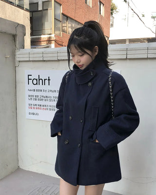 scarf quilted coat