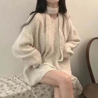 v-neck ribbon sweater