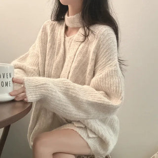v-neck ribbon sweater