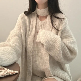 v-neck ribbon sweater