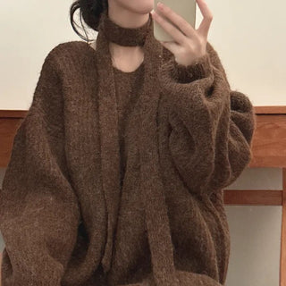 v-neck ribbon sweater