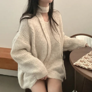 v-neck ribbon sweater