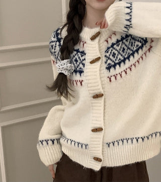 horn button cardigan