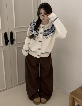 horn button cardigan