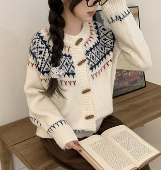 horn button cardigan