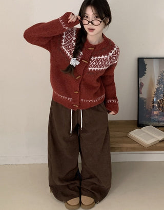 horn button cardigan