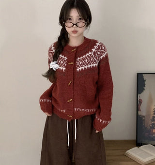 horn button cardigan