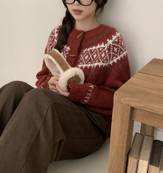 horn button cardigan