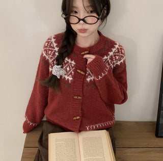 horn button cardigan