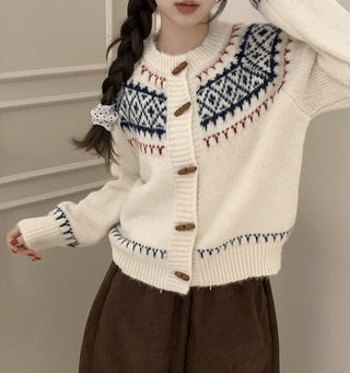 horn button cardigan