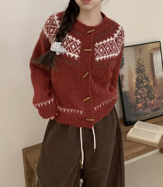 horn button cardigan