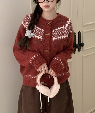 horn button cardigan