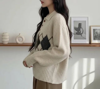 diamond lattice sweater