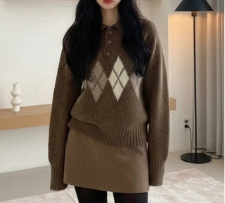 diamond lattice sweater
