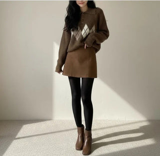 diamond lattice sweater