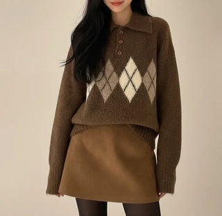 diamond lattice sweater
