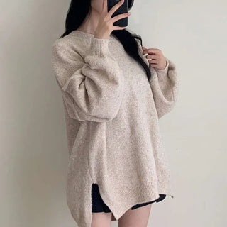 split thick sweater