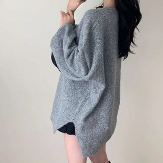 split thick sweater