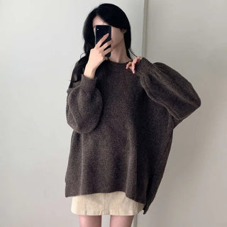 split thick sweater