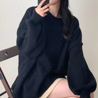 split thick sweater