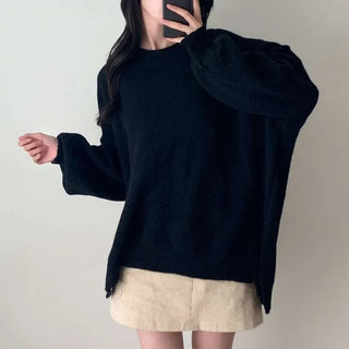 split thick sweater