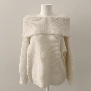 off-shoulder knit top