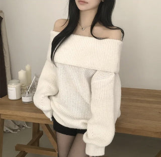 off-shoulder knit top