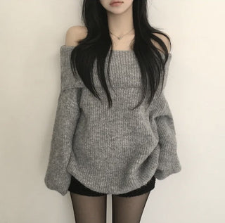 off-shoulder knit top