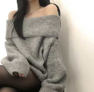 off-shoulder knit top